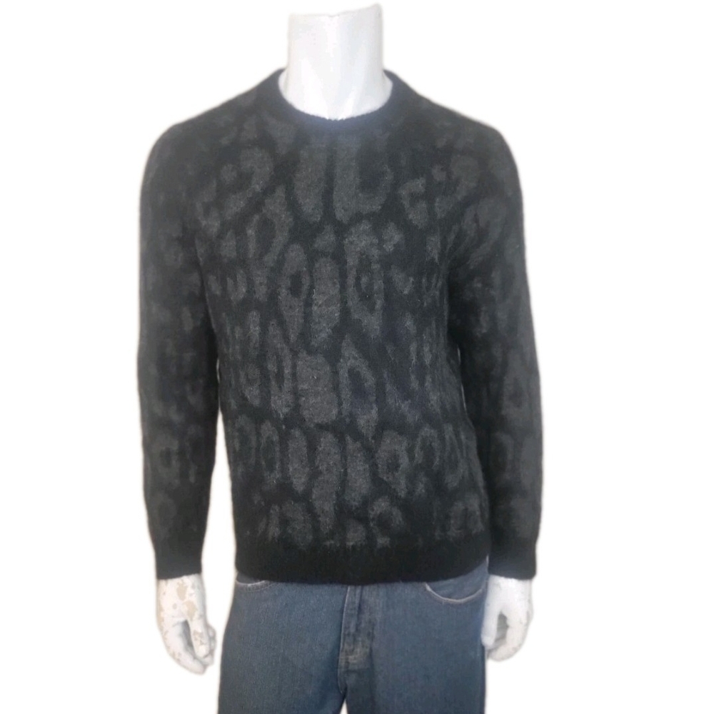 Hugo Boss Black Jaglion Print Sweater Wool & Mohair Blend Men's Crewneck Size L